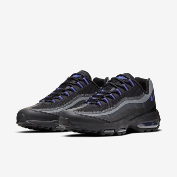 Nike Air Max 95 Ultra - Férfi Utcai Cipő - Fekete/Sötét Szürke/Sötét Szürke/Kék